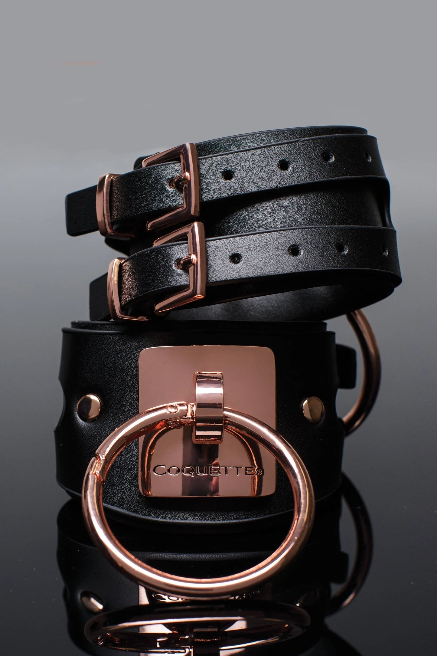 Vegan Leather Handcuffs (Black)