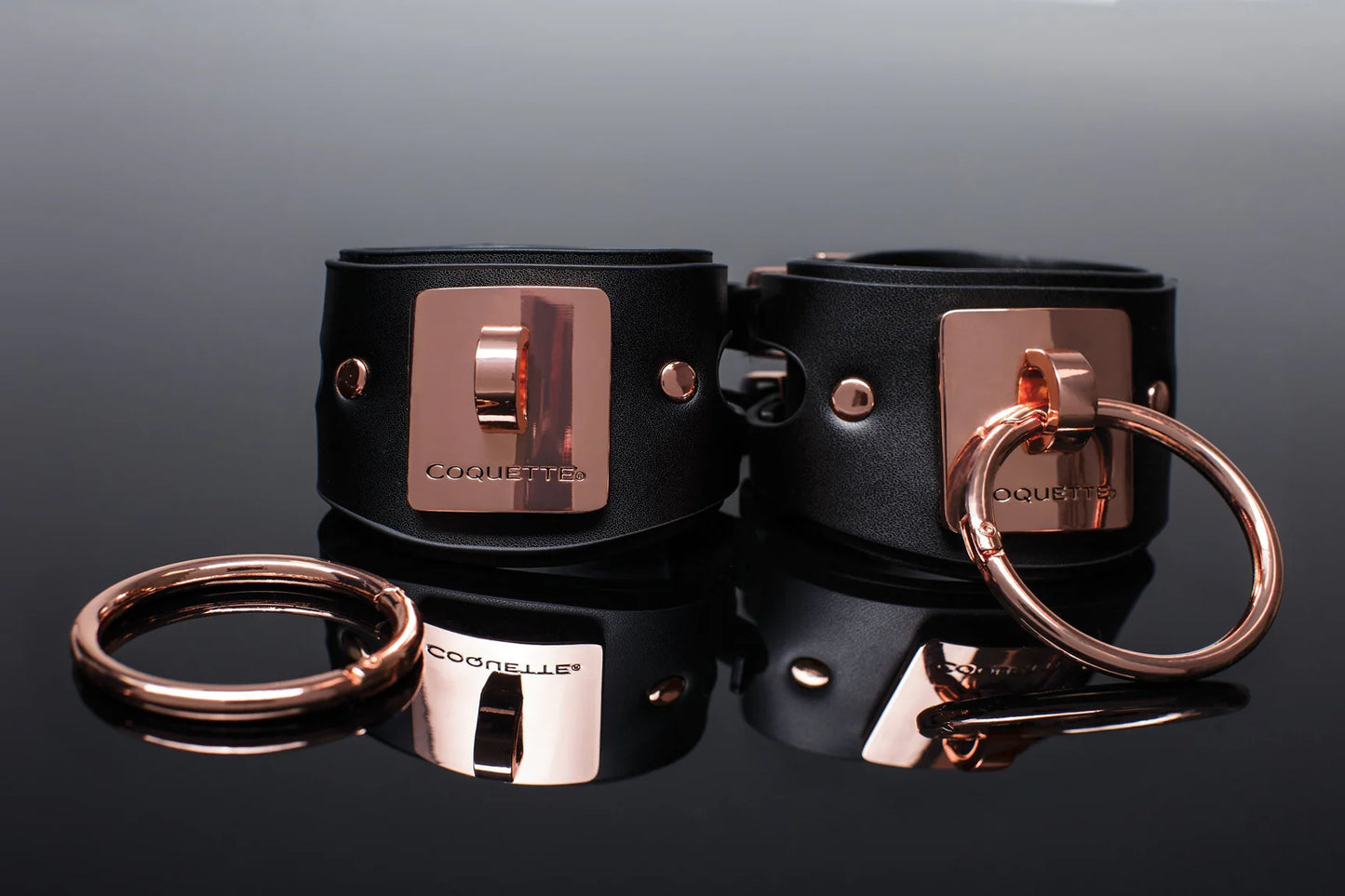 Vegan Leather Handcuffs (Black)